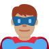 🦸🏽‍♂️ man superhero: medium skin tone display on Twitter